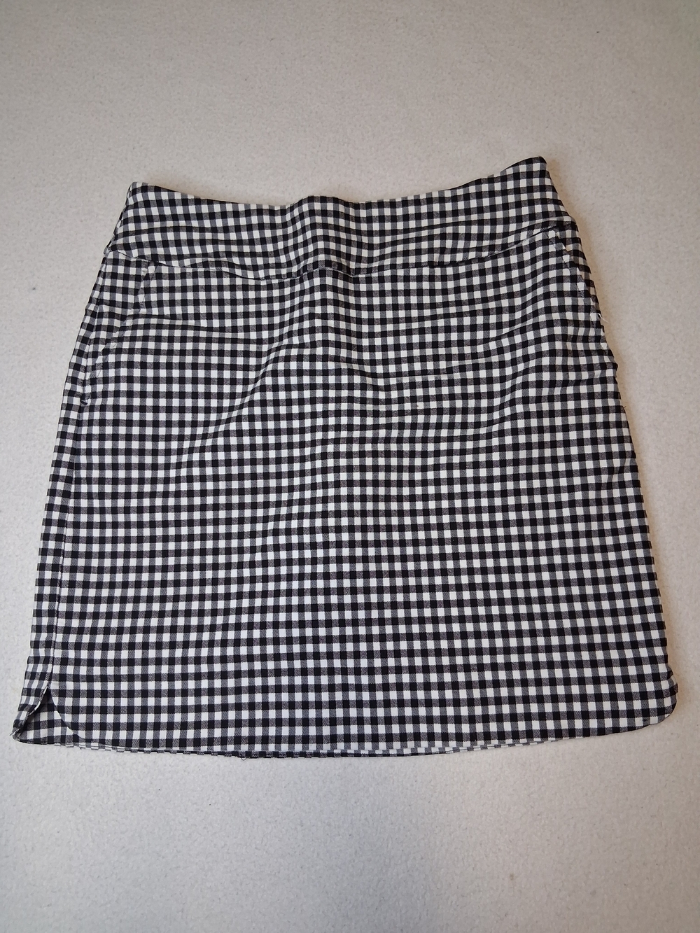 Black and White Gingham Pencil Sport Skort